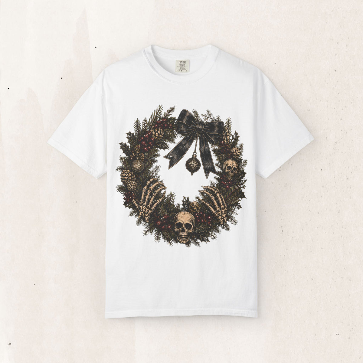 Skulls & Spruce Wreath Tee Printify
