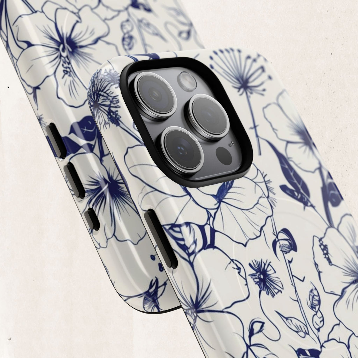 Floral Sketch Tough Magnetic Phone Case