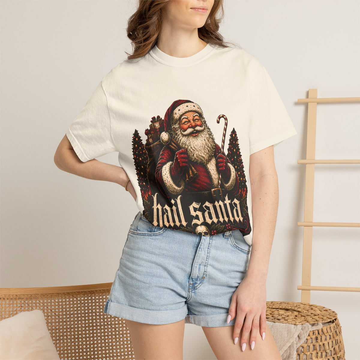 Hail Santa Vintage Graphic Tee
