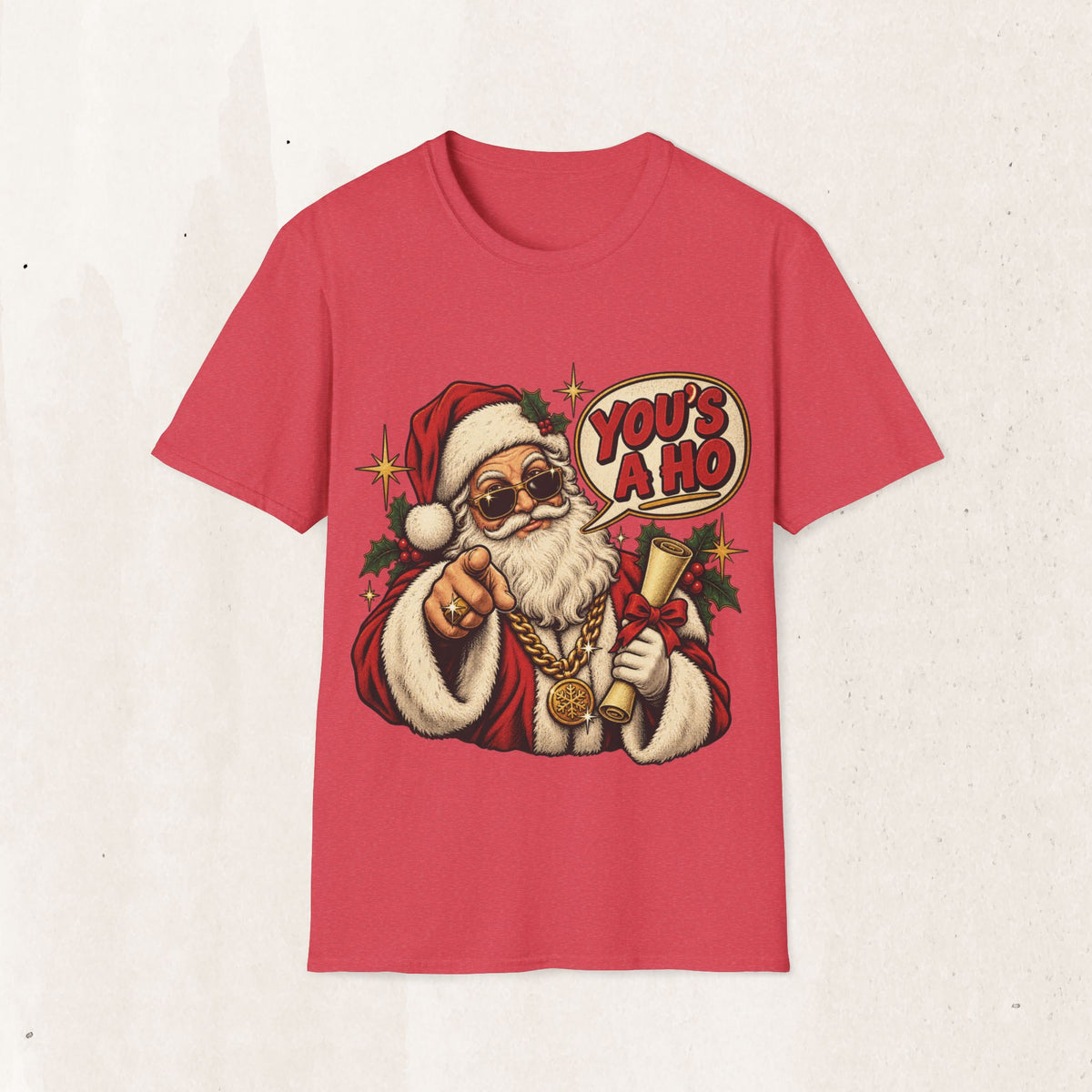 Santa Claus “You’s a Ho” Funny Christmas Tee