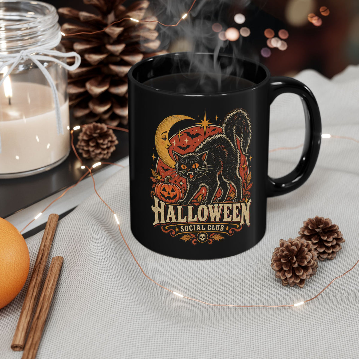 Halloween Social Club Black Mug