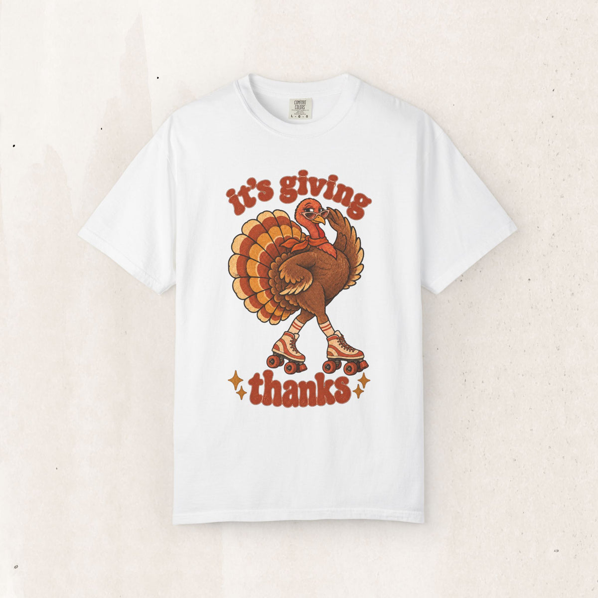 Thanksgiving Roller Turkey "It's Giving Thanks" Tee