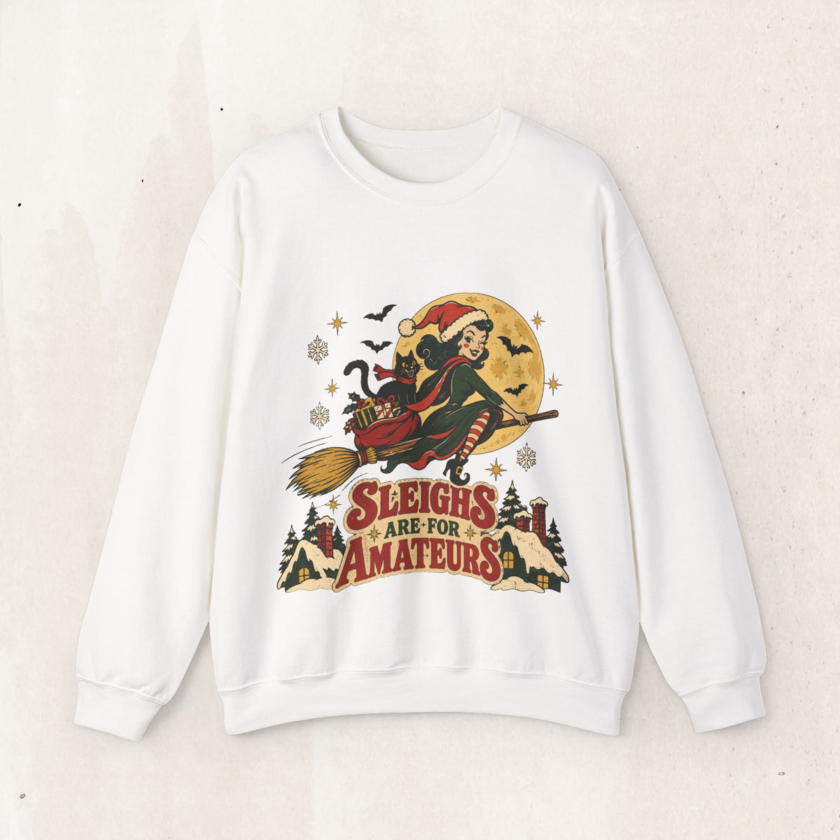 Sleighs Are for Amateurs Christmas Sweatshirt, Funny Christmas Crewneck
