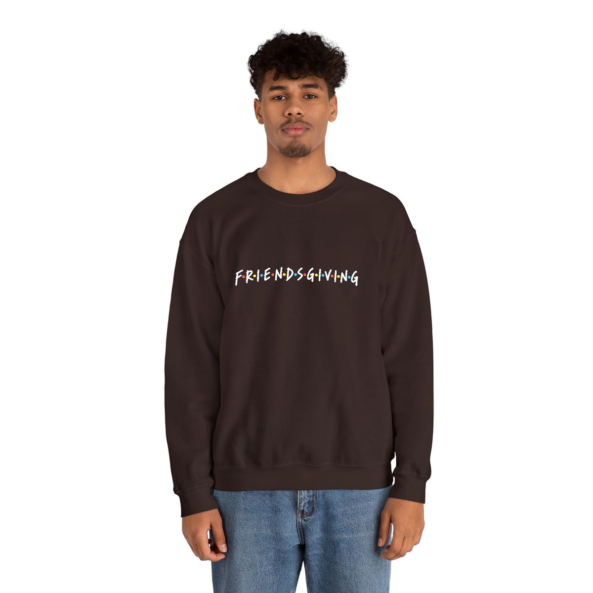 Embroidered 'Friendsgiving' FRIENDS Crewneck Sweatshirt Printify