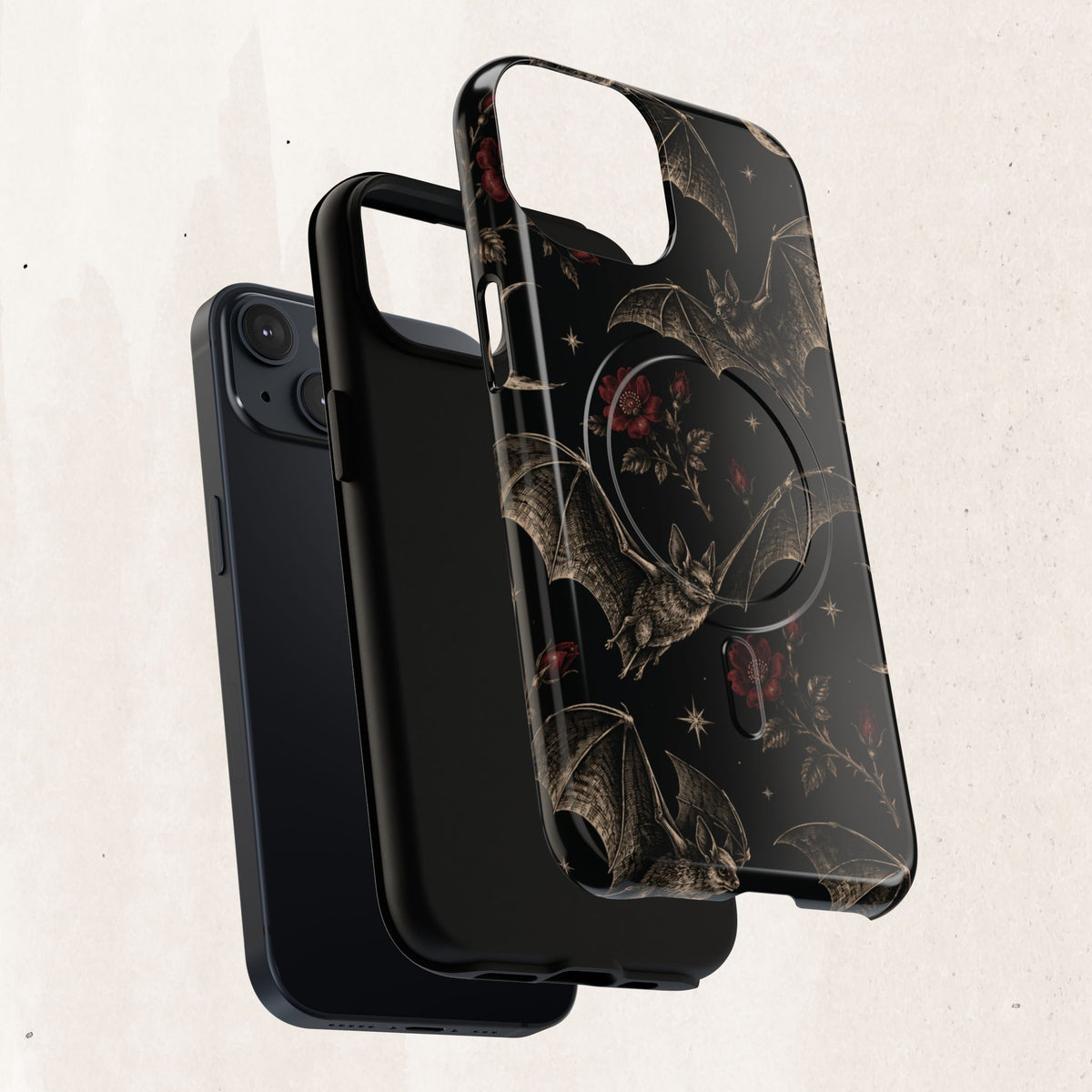 Gothic Bat & Moon Tough Magnetic Phone Case