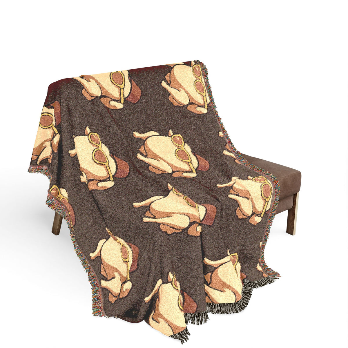 FRIENDS Turkey Pattern Woven Blanket
