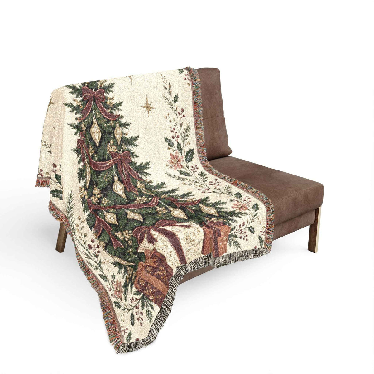 Christmas Tree Woven Blanket, alternate view