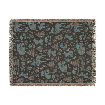 Woodland Winter Woven Blanket