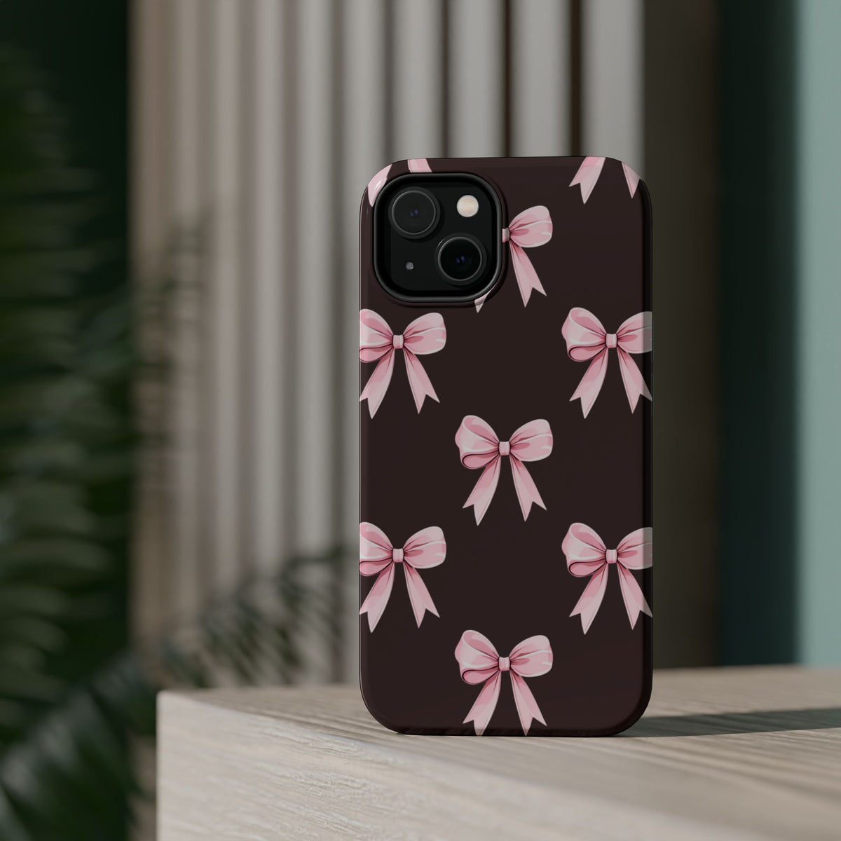 Pink Ribbon Bow Magnetic Phone Case, alternate view