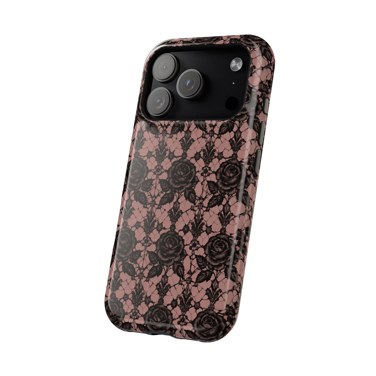 Vintage Black Rose Phone Case, alternate view