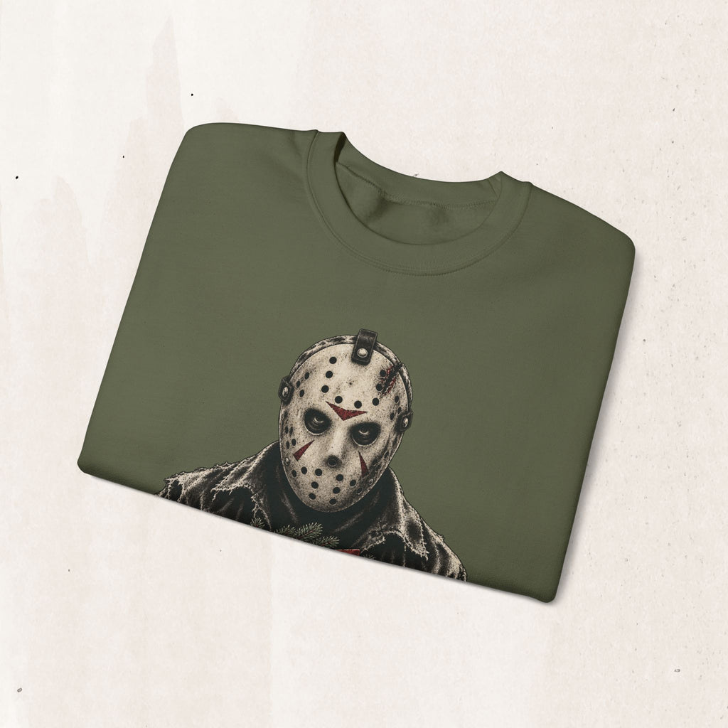 Jason Vorhees Christmas Wreath Crewneck Sweatshirt