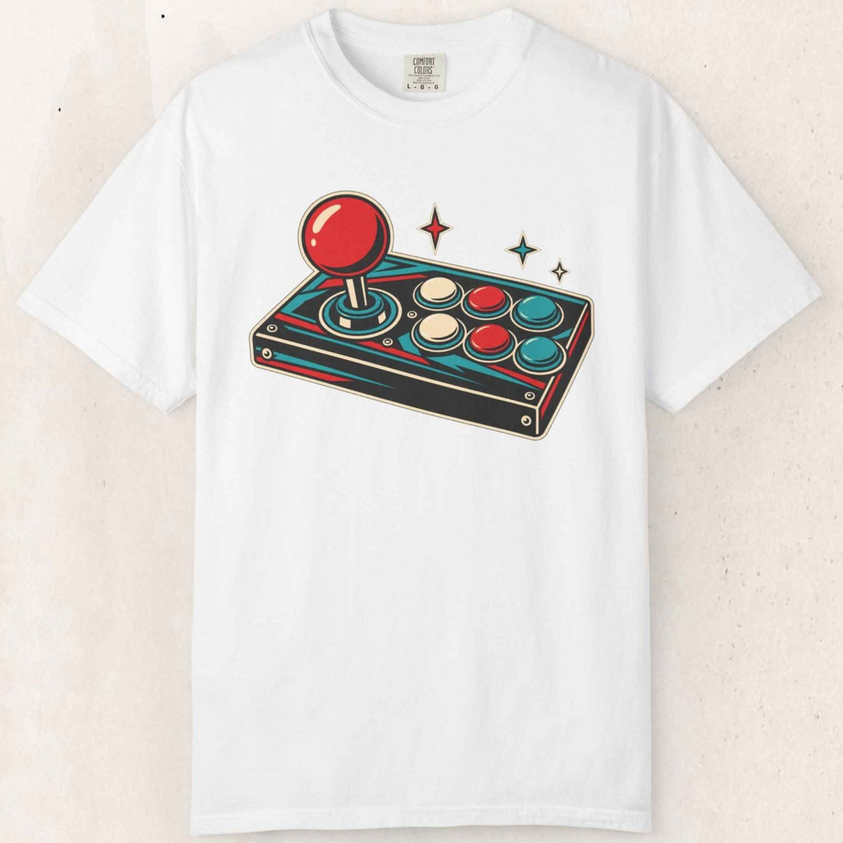Retro Gaming Controller Graphic Tee – White