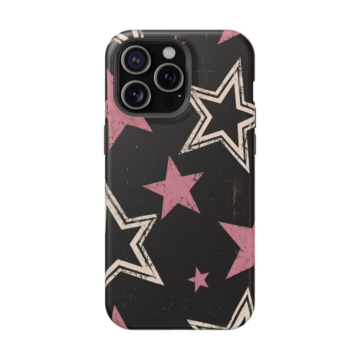 Pink Retro Stars Magnetic Phone Case, alternate view
