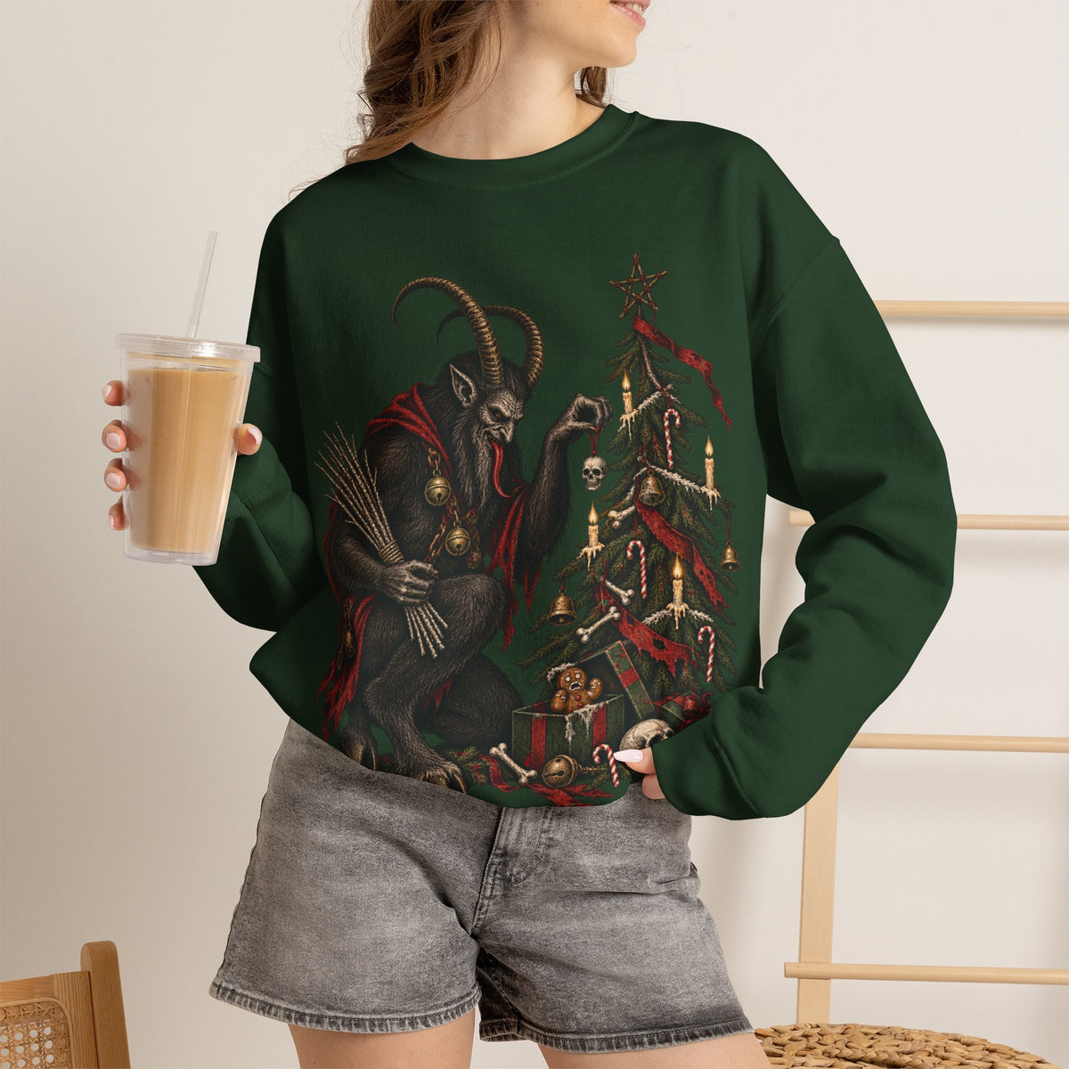 Krampus Christmas Crewneck Sweatshirt