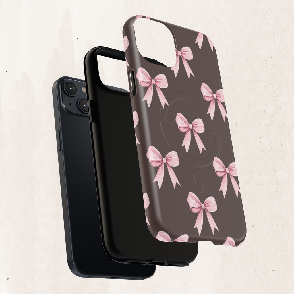 Pink Ribbon Bow Tough Magnetic Phone Case