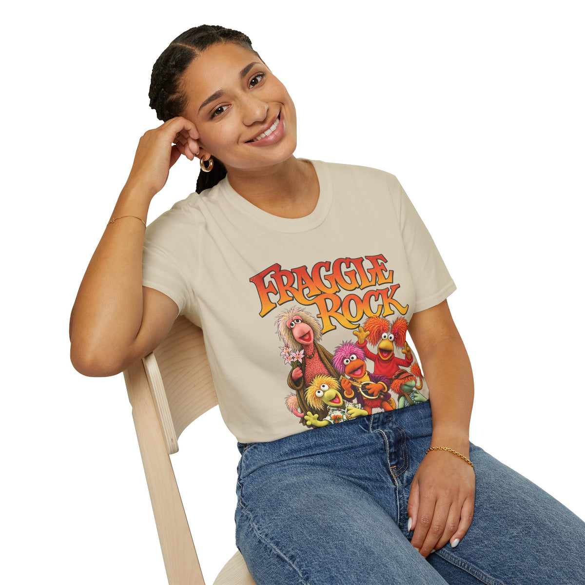 Fraggle Rock Vintage Graphic Tee in Charcoal, alternate view