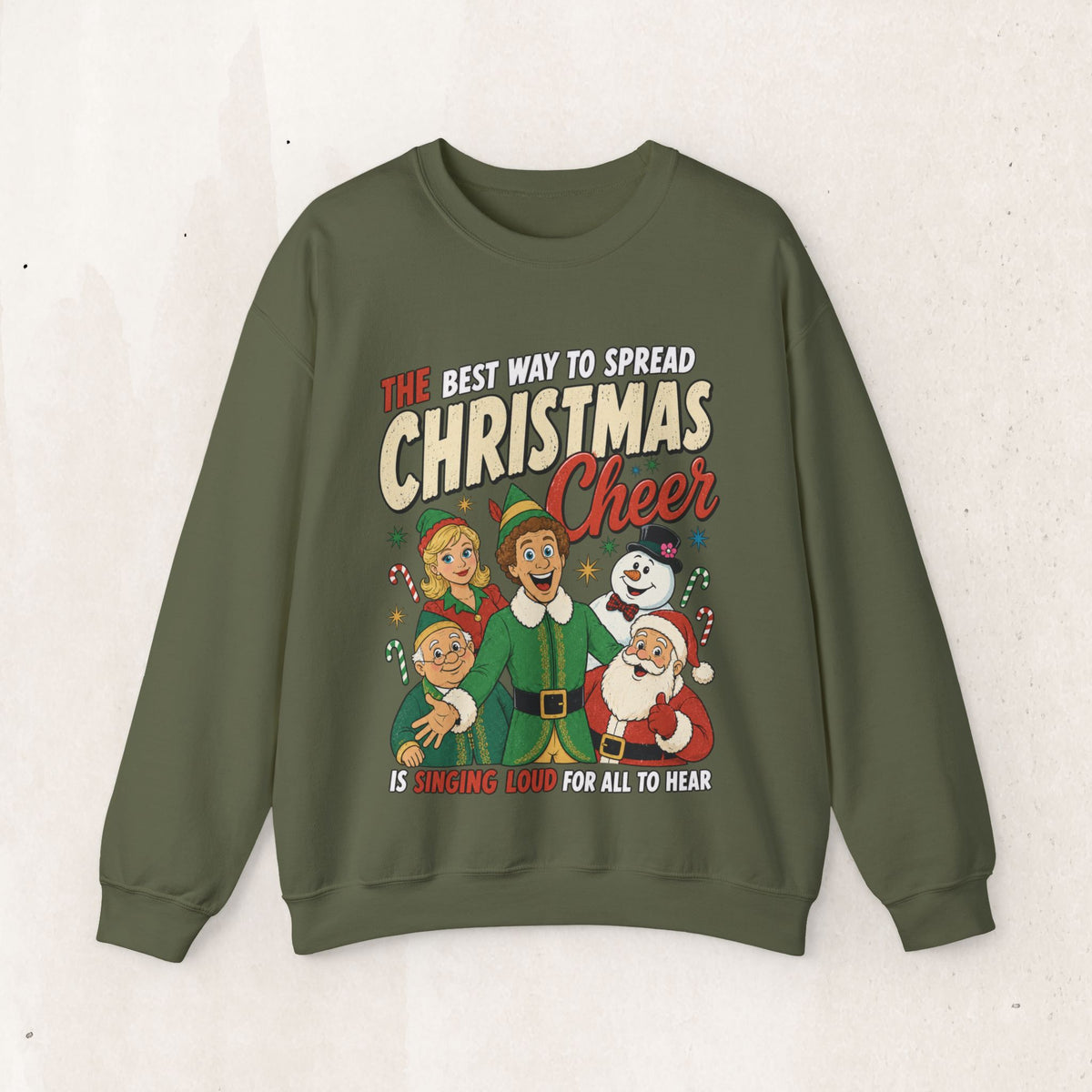 Elf "The Best Way to Spread Christmas Cheer" Christmas Crewneck Sweatshirt