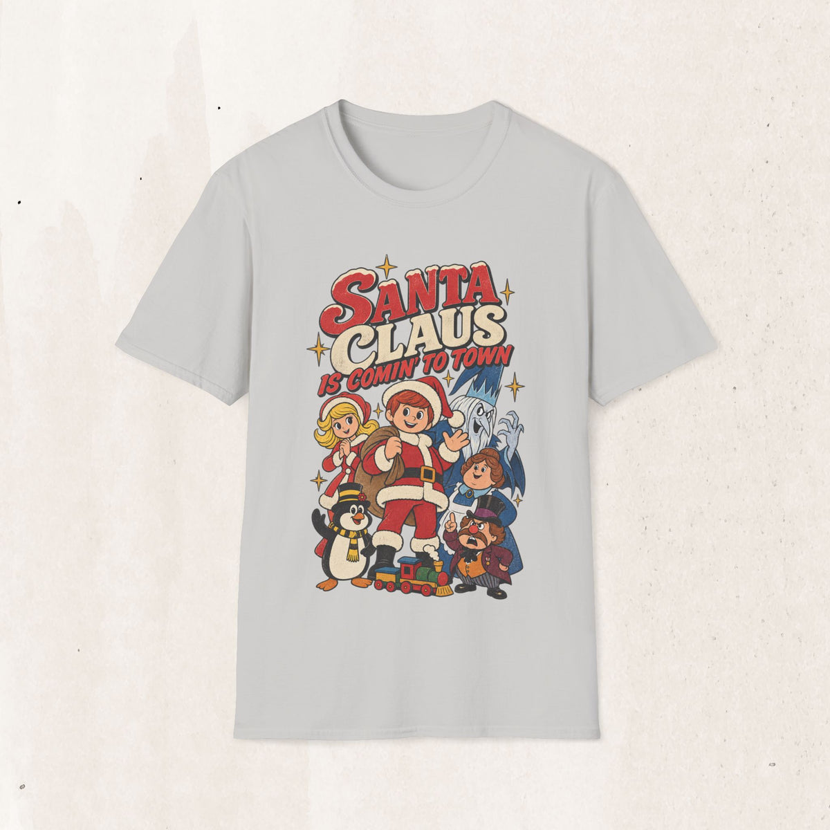 Santa Claus Is Comin' To Town Christmas Tee