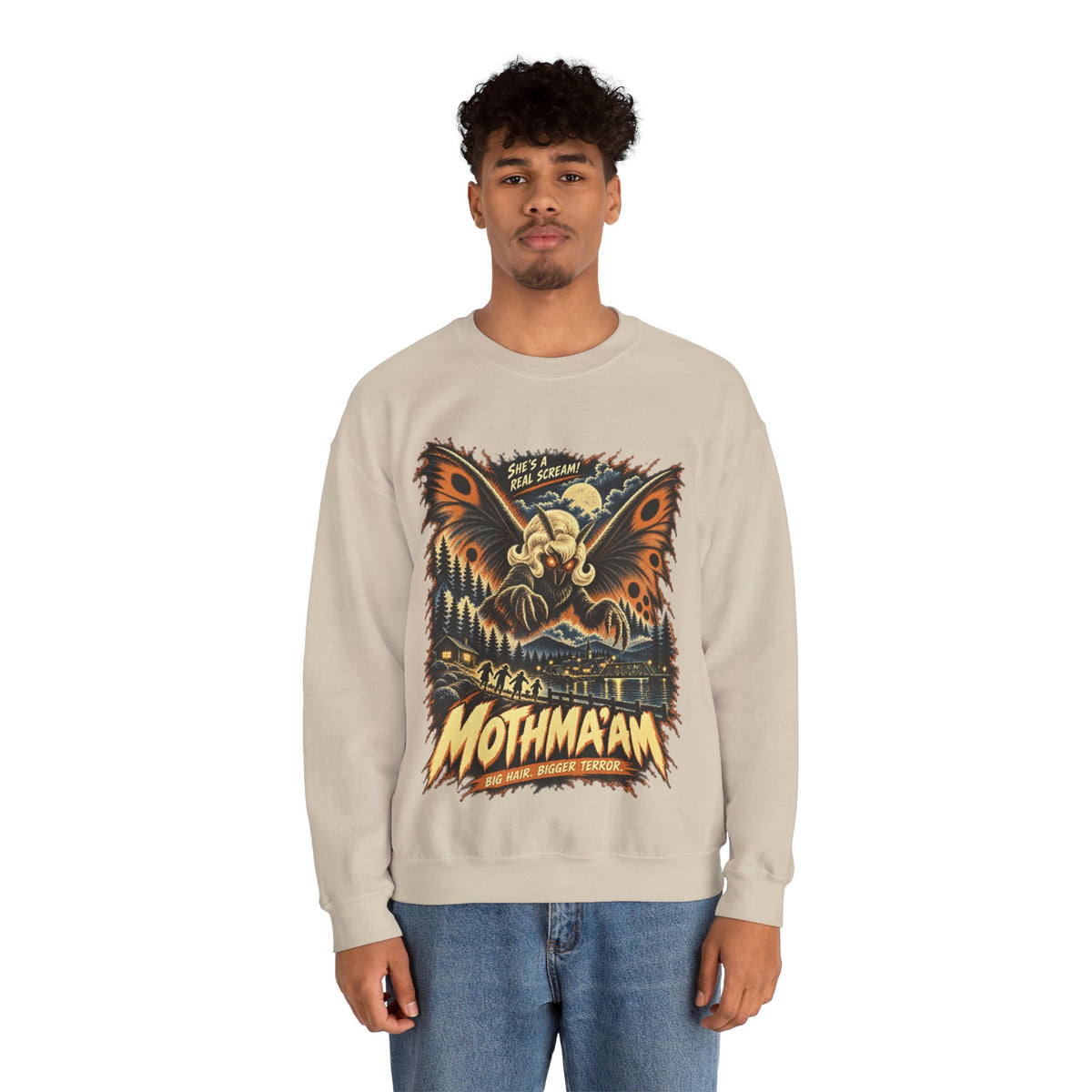 Mothmaam Retro Monster Crewneck Sweatshirt