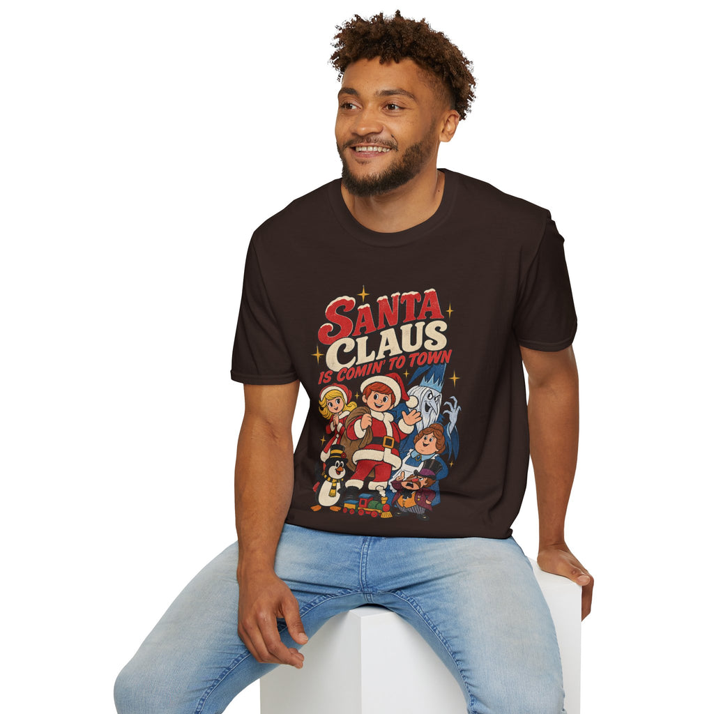 Santa Claus Is Comin' To Town Christmas Tee