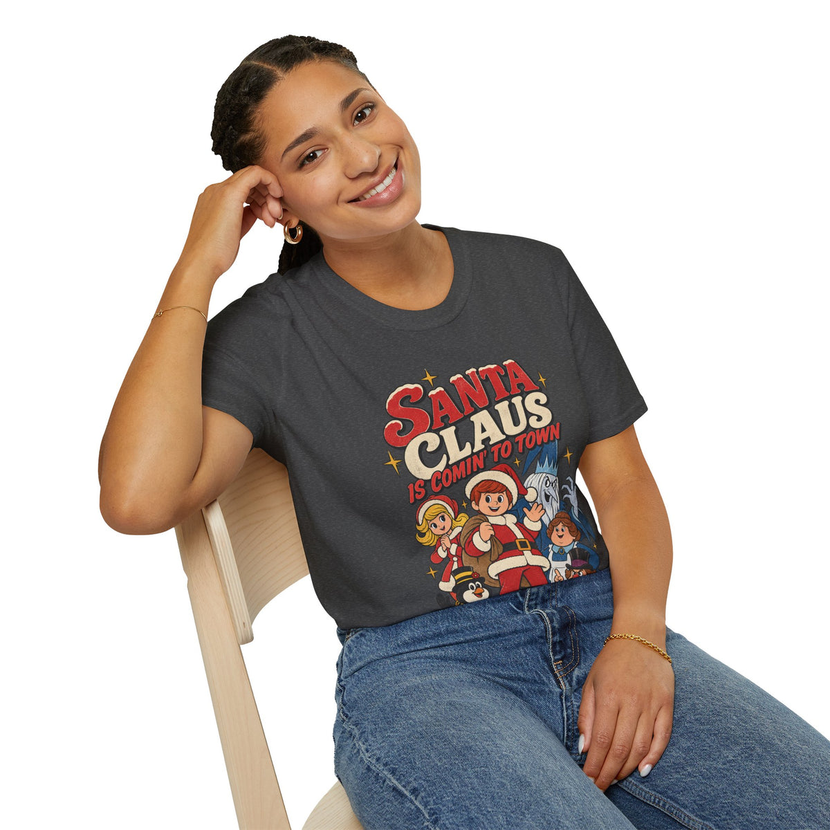 Santa Claus Is Comin' To Town Christmas Tee