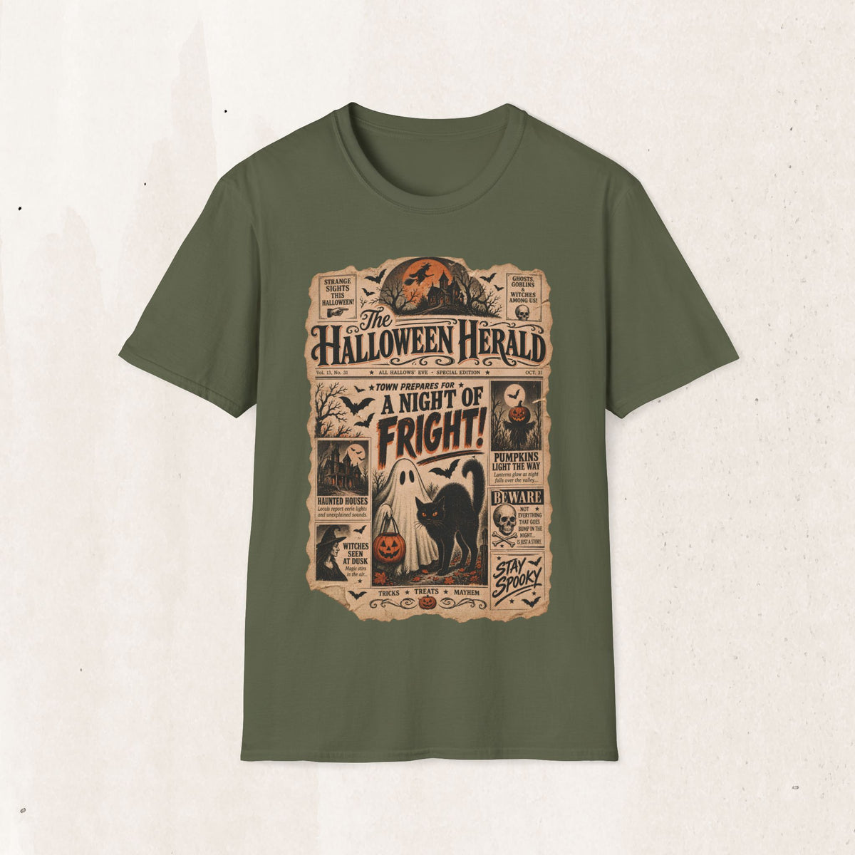 Halloween Herald Newspaper Tee