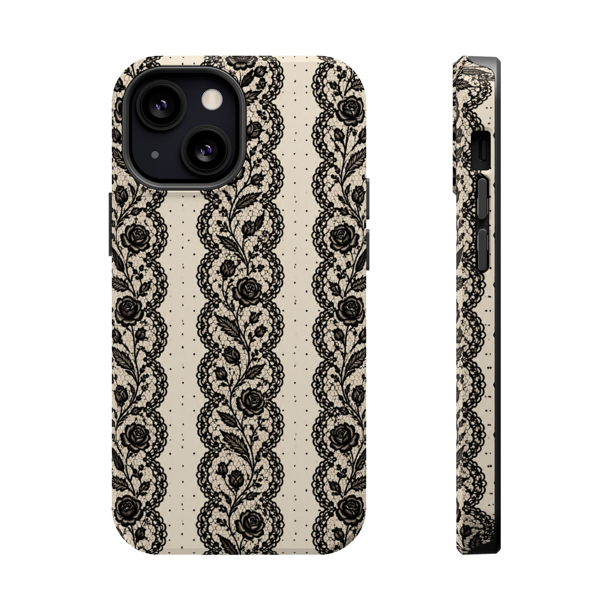 Lace Stripes Magnetic Phone Case, alternate view