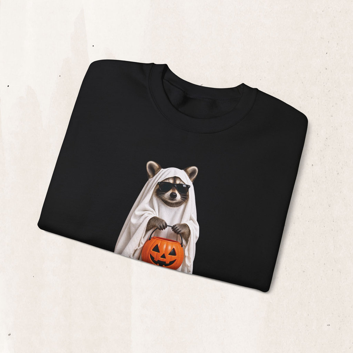 Halloween Raccoon Crewneck Sweatshirt
