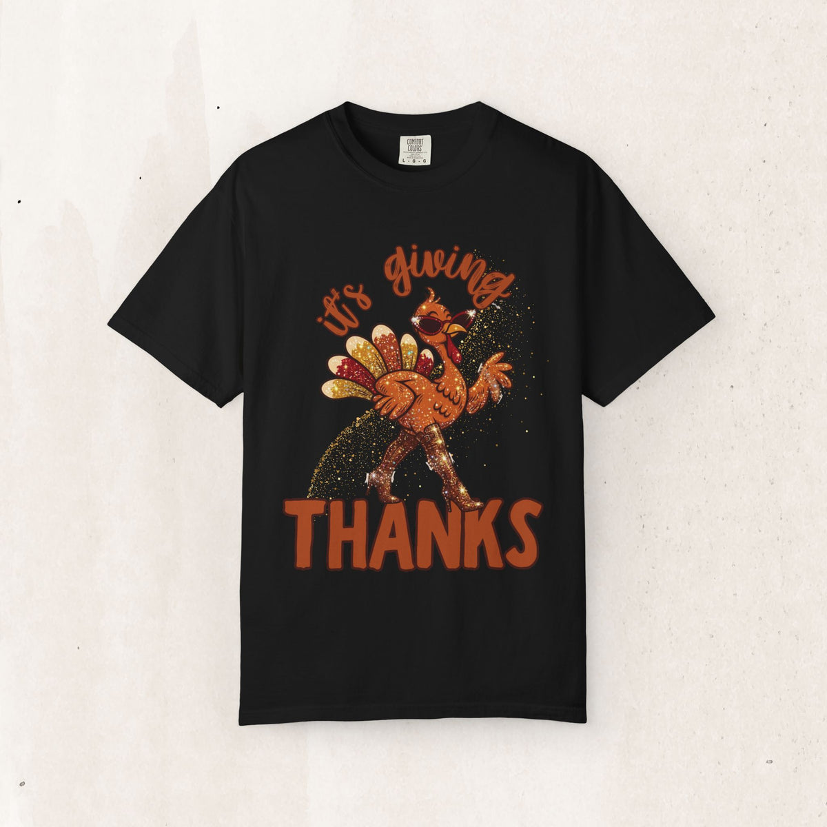 Thanksgiving Sassy Turkey Tee – Black