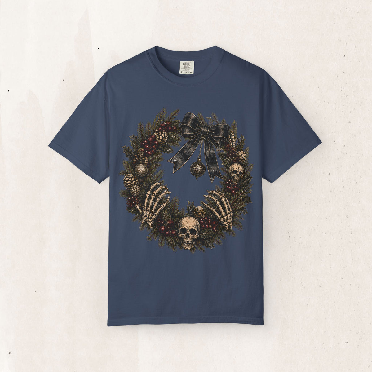 Skulls & Spruce Wreath Tee Printify