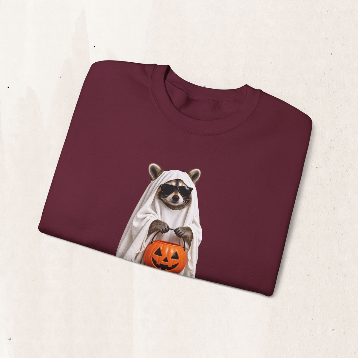 Halloween Raccoon Crewneck Sweatshirt