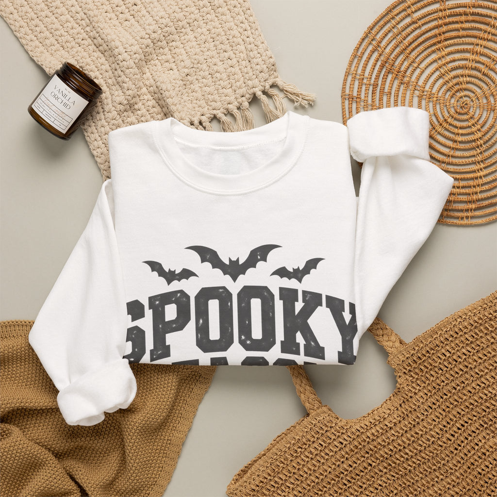 Spooky Season Sweatshirt — Halloween Bat Crewneck