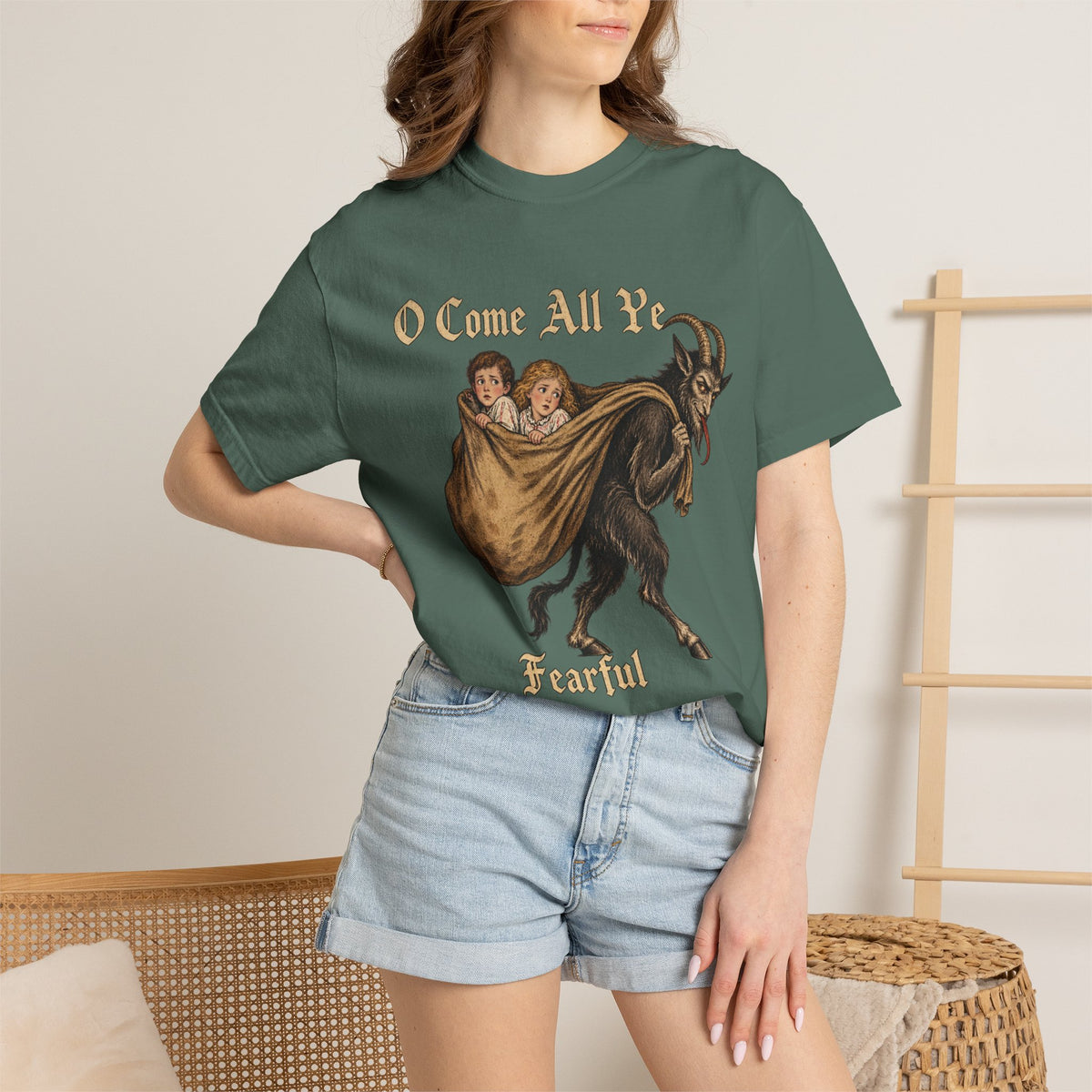 Vintage Krampus Christmas Tee Printify