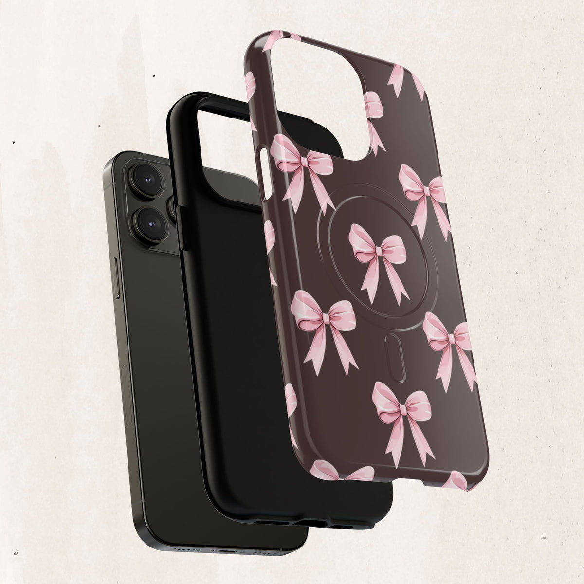 Pink Ribbon Bow Tough Magnetic Phone Case