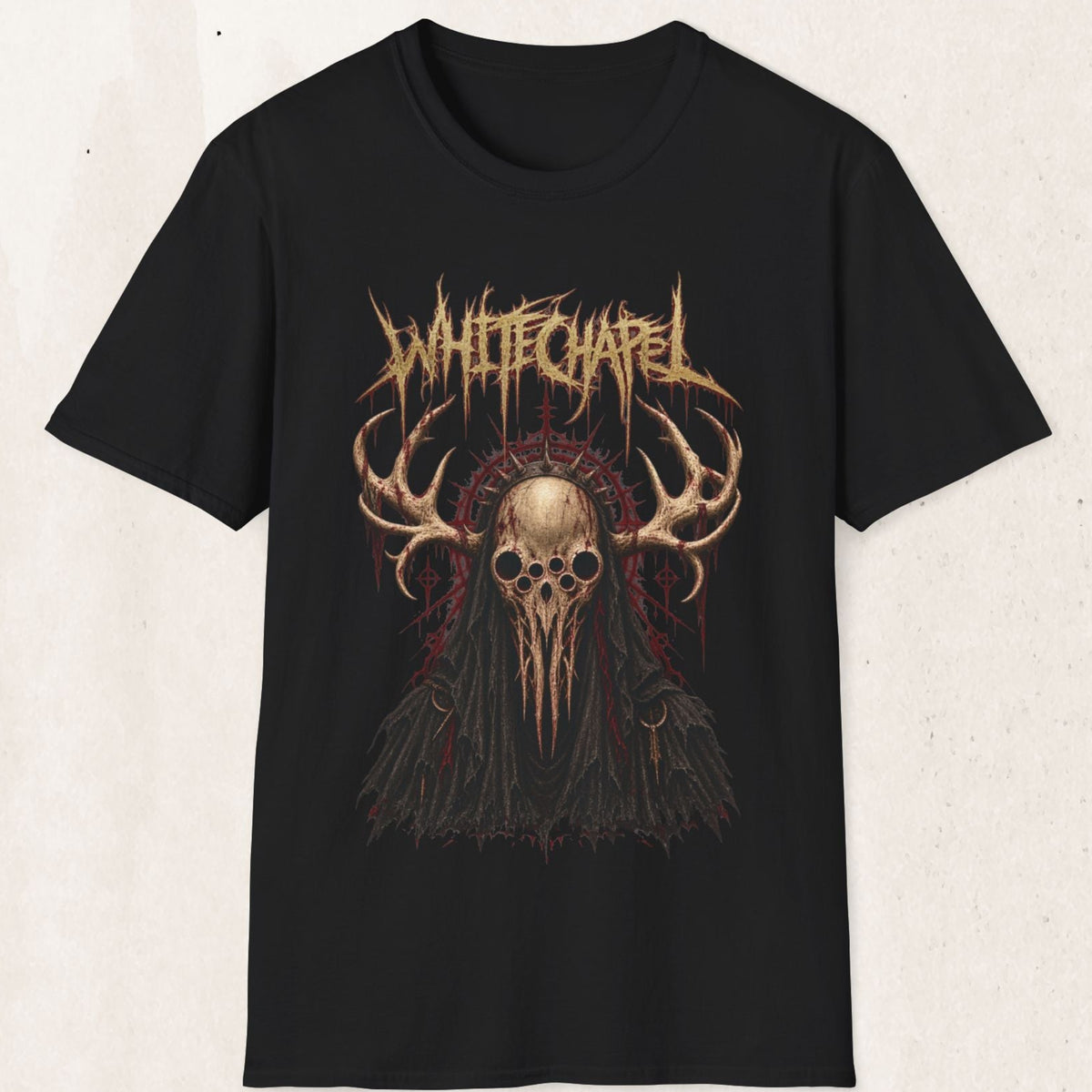 Whitechapel Graphic Tee – Dark Folklore Metal Band Shirt – Black