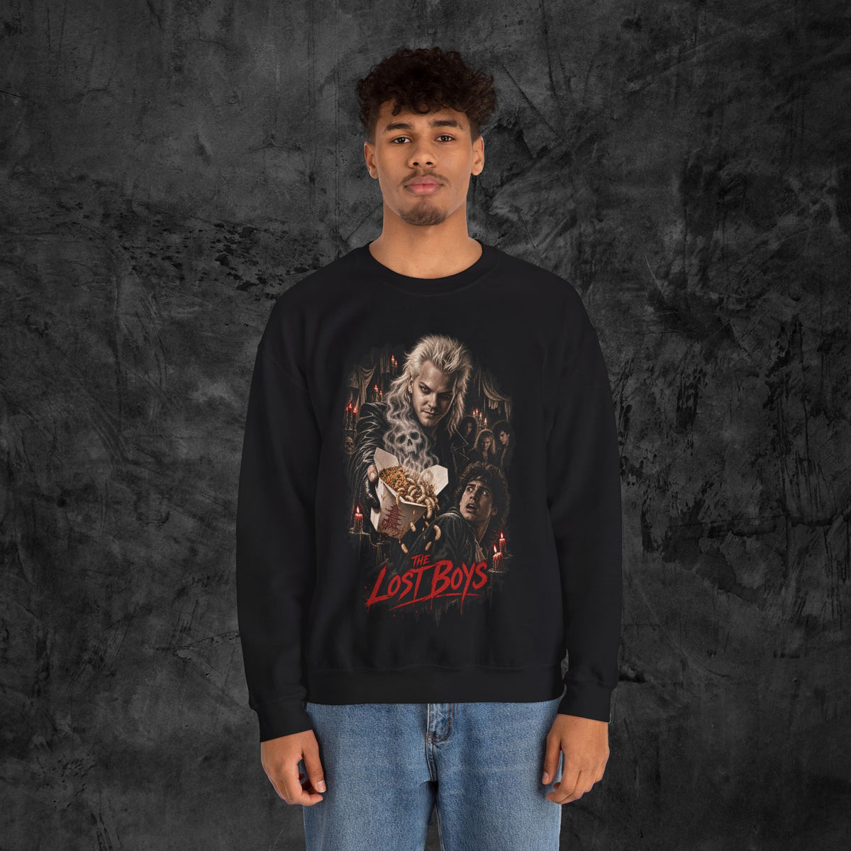 The Lost Boys Crewneck Sweatshirt in Black, alternate view