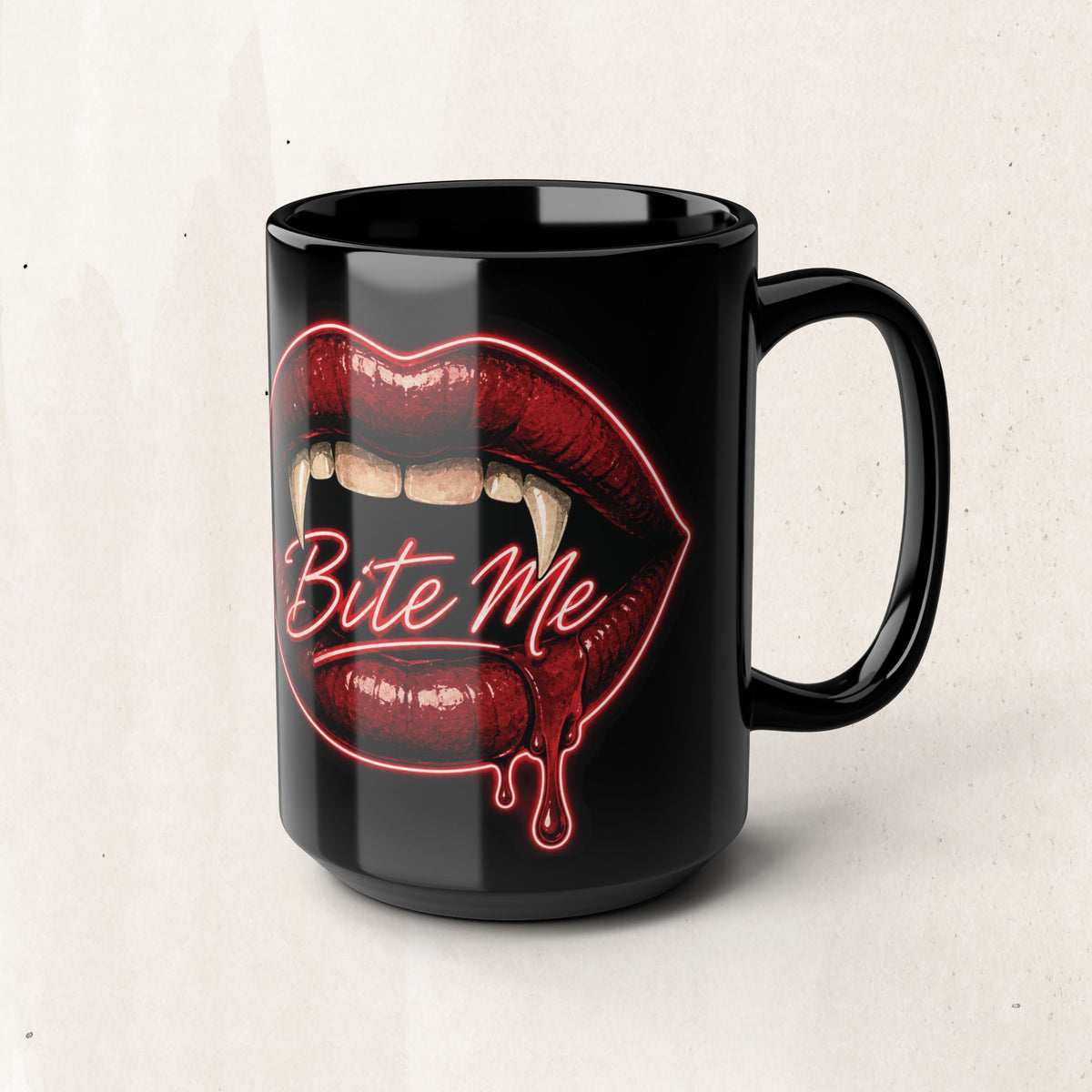 Bite Me Vampire Lips Mug