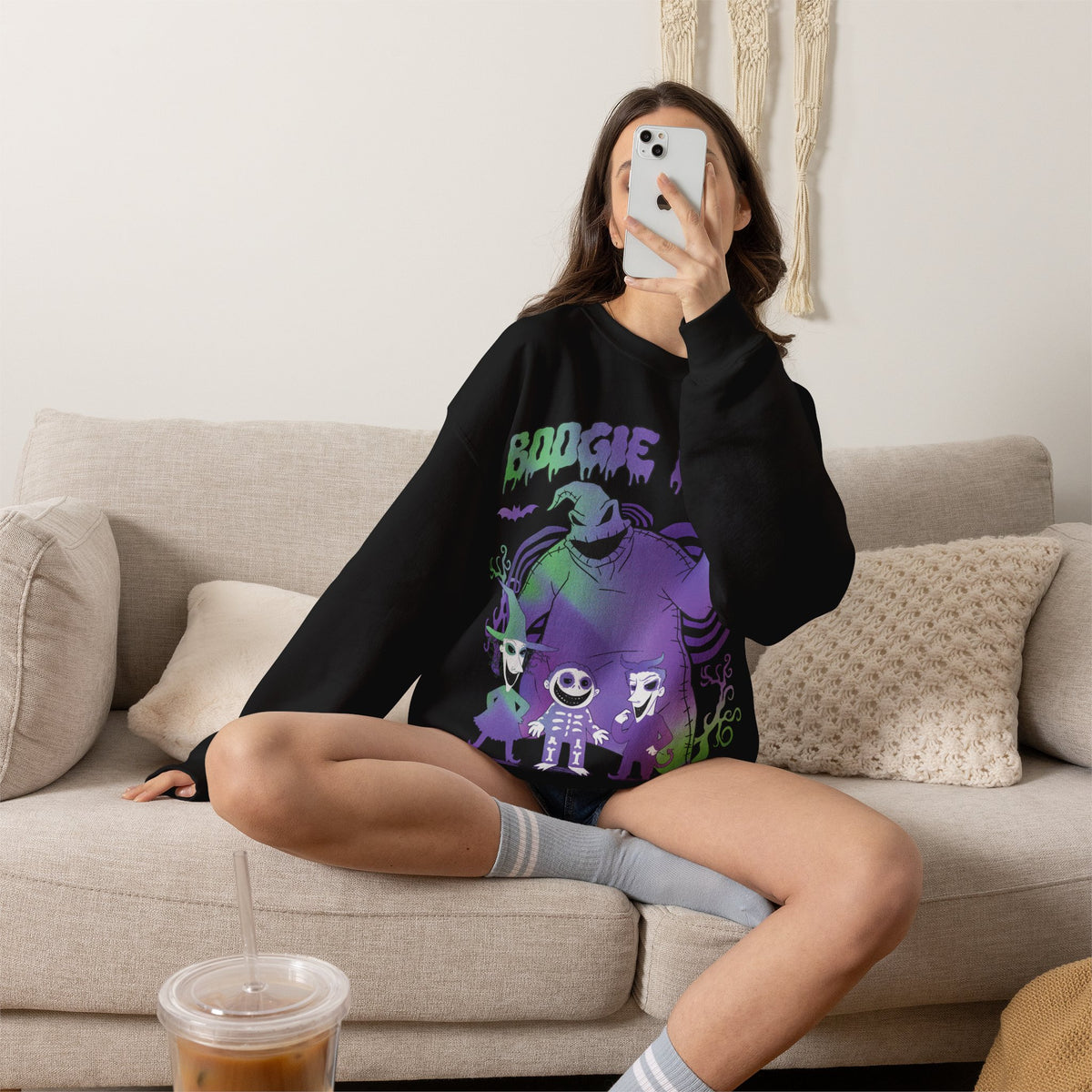 Boogie Man Halloween Crewneck Sweatshirt – photo 4