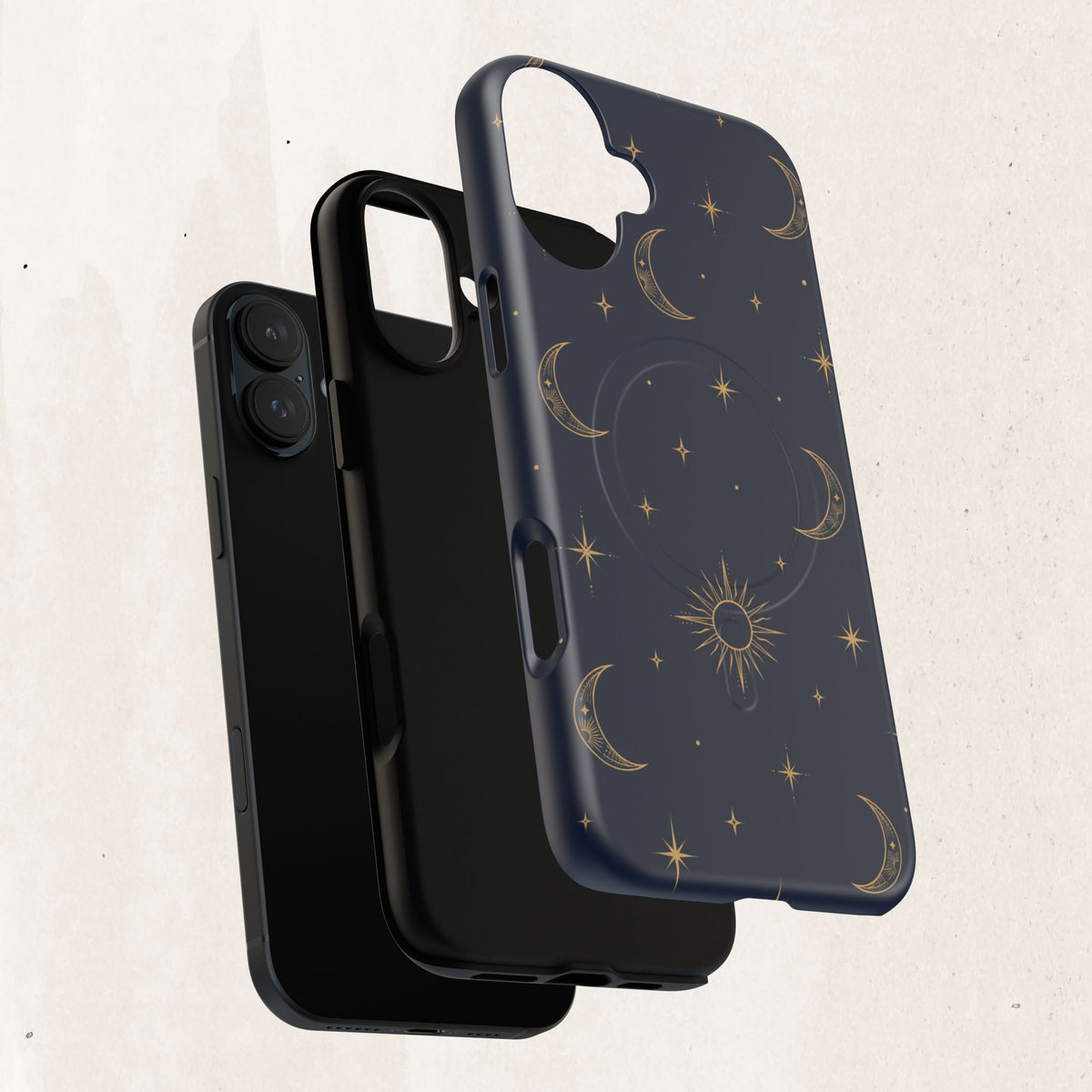 Magnetic Phone Case — Celestial Moon & Stars Tough Protective Cover