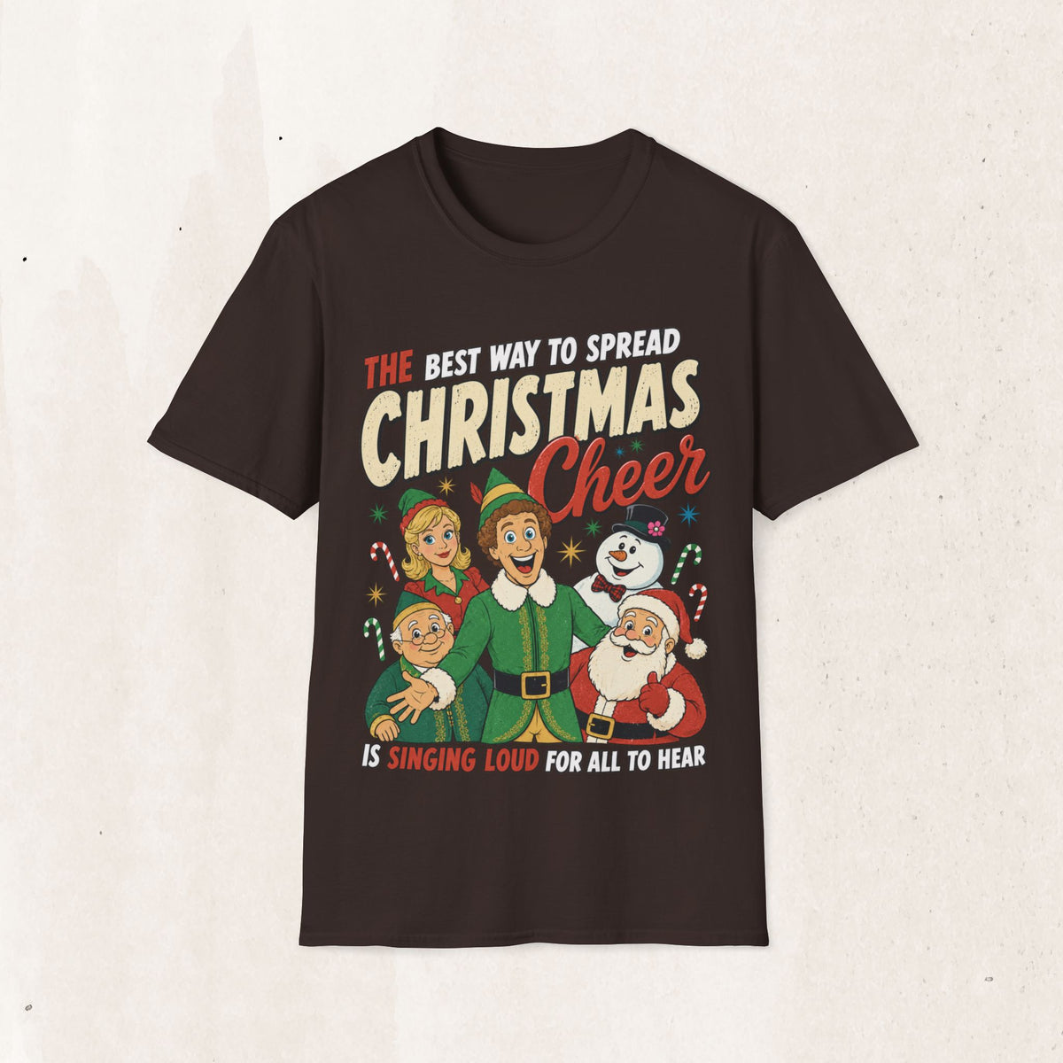 Christmas Cheer T-Shirt — "The Best Way to Spread Christmas Cheer" Retro Holiday Tee