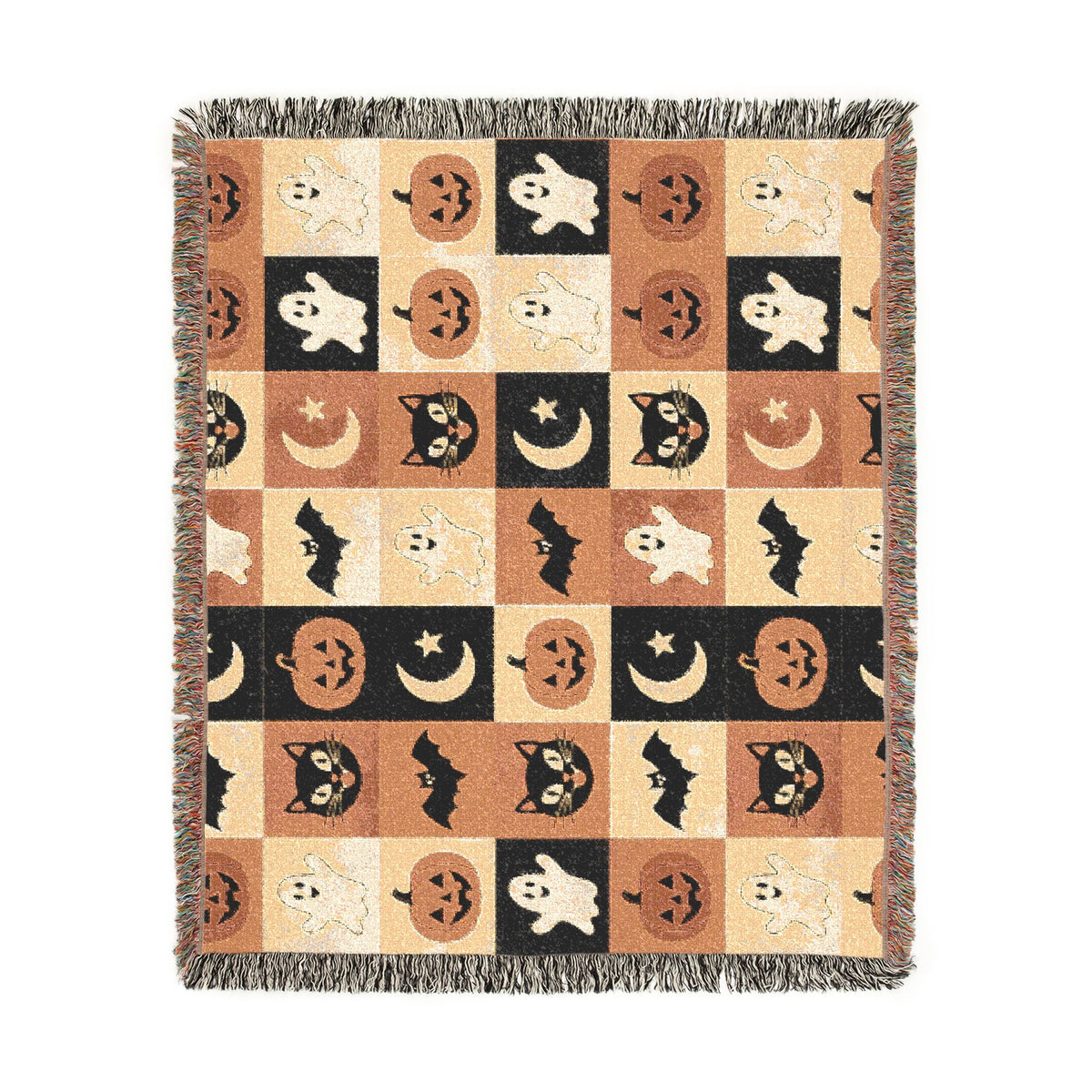 Halloween Patchwork Woven Blanket