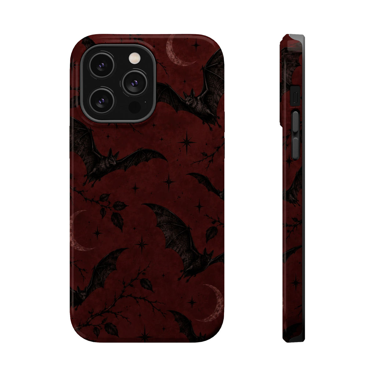 Gothic Bat Moon Magnetic Phone Case, alternate view