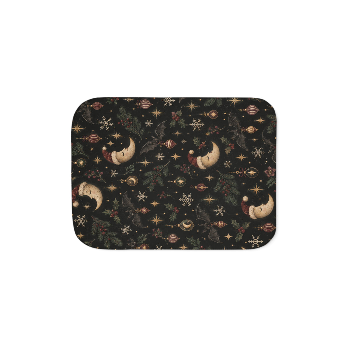 Celestial Christmas Night Sherpa Blanket