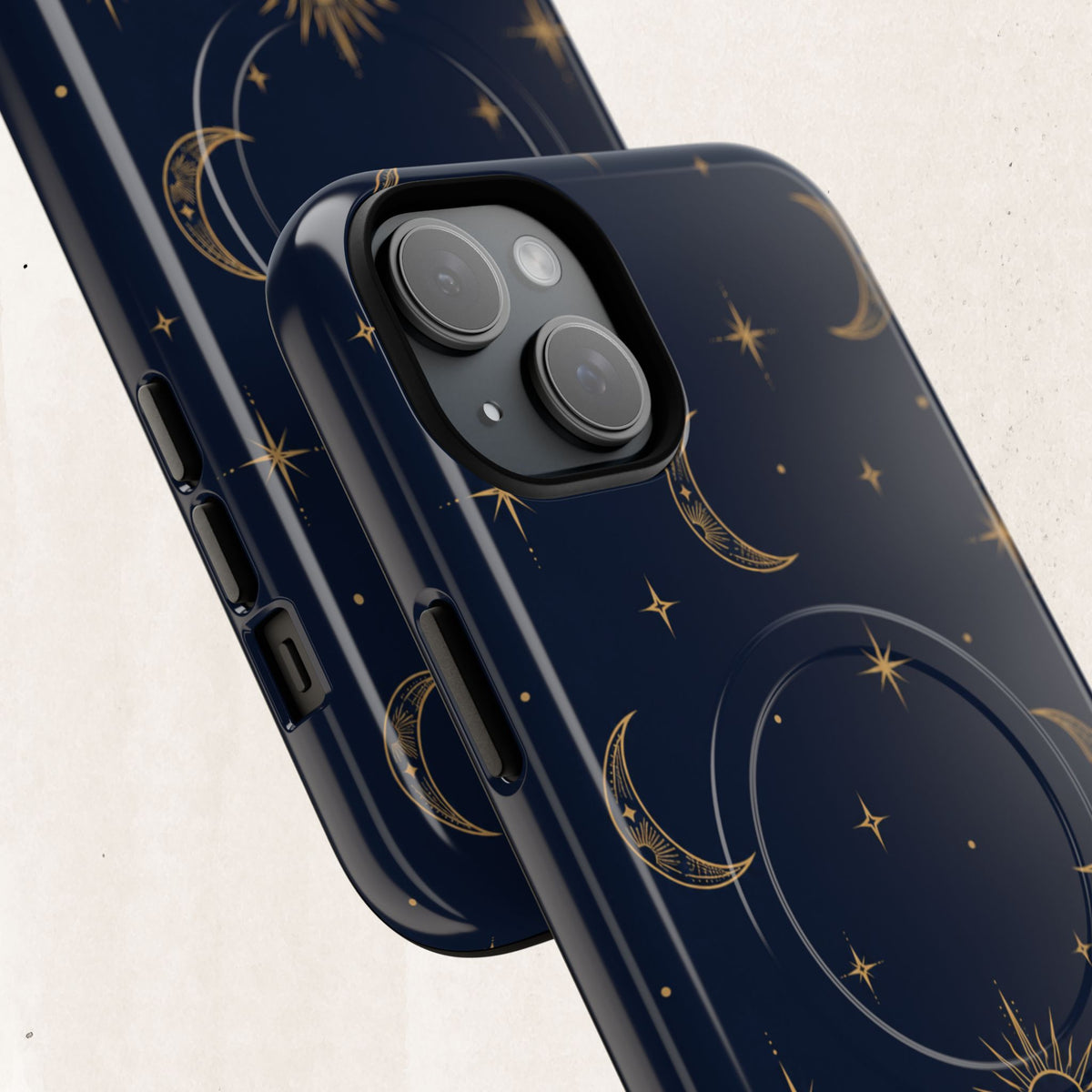 Magnetic Phone Case — Celestial Moon & Stars Tough Protective Cover
