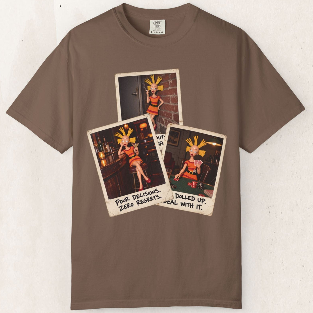 Rugrats Cynthia Doll Polaroids Tee – Espresso