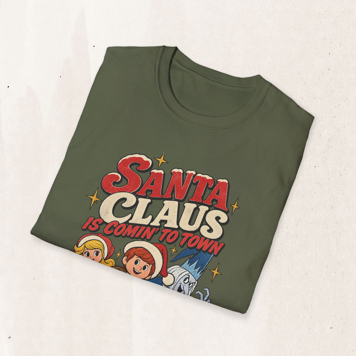 Santa Claus Is Comin' To Town Christmas Tee