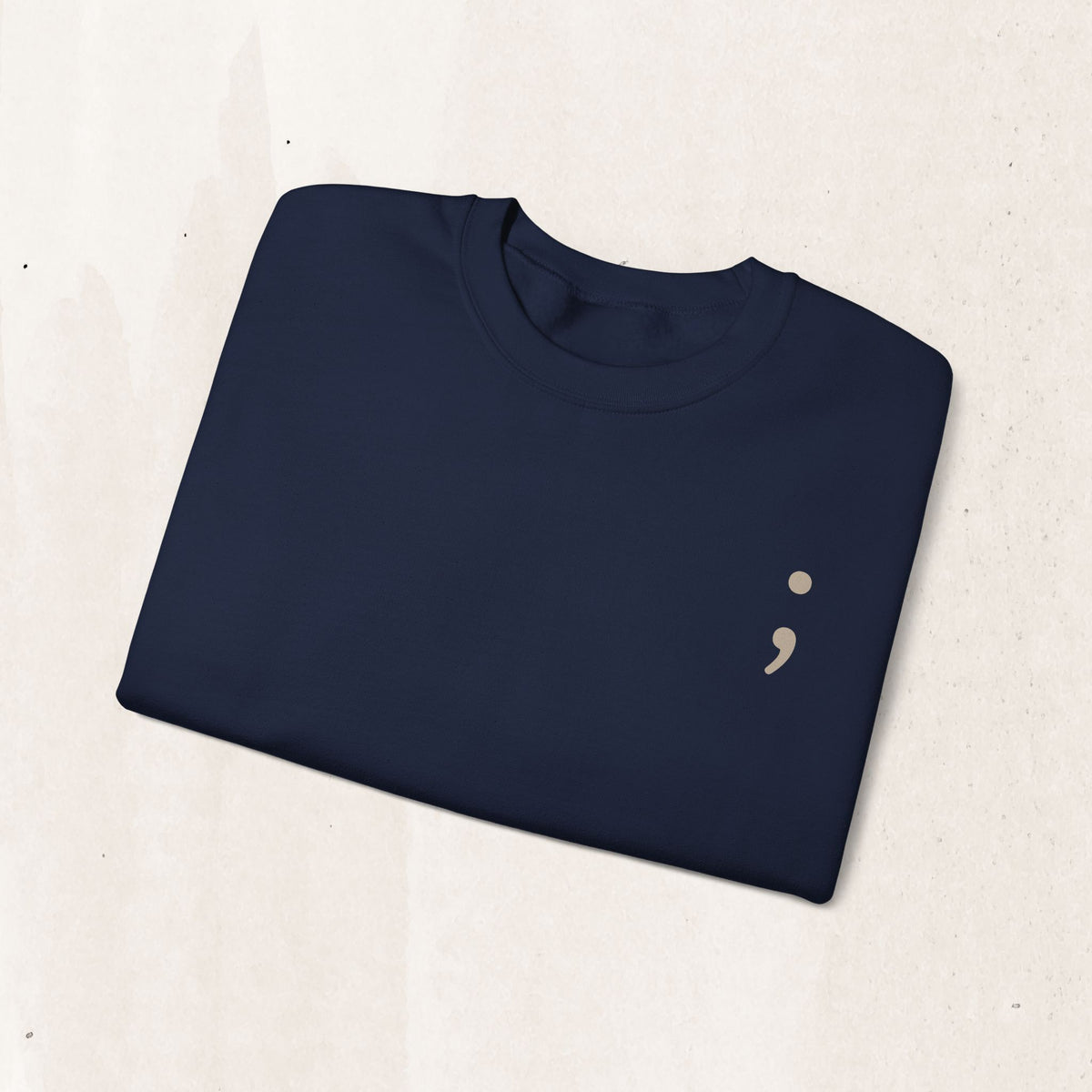 Keep Going Semicolon Crewneck Sweatshirt | Suicide Awareness Back Print