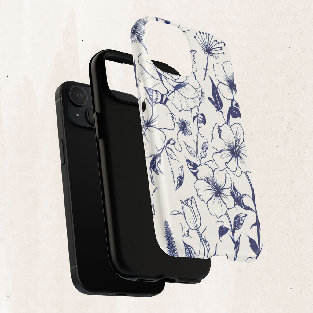 Floral Sketch Tough Magnetic Phone Case