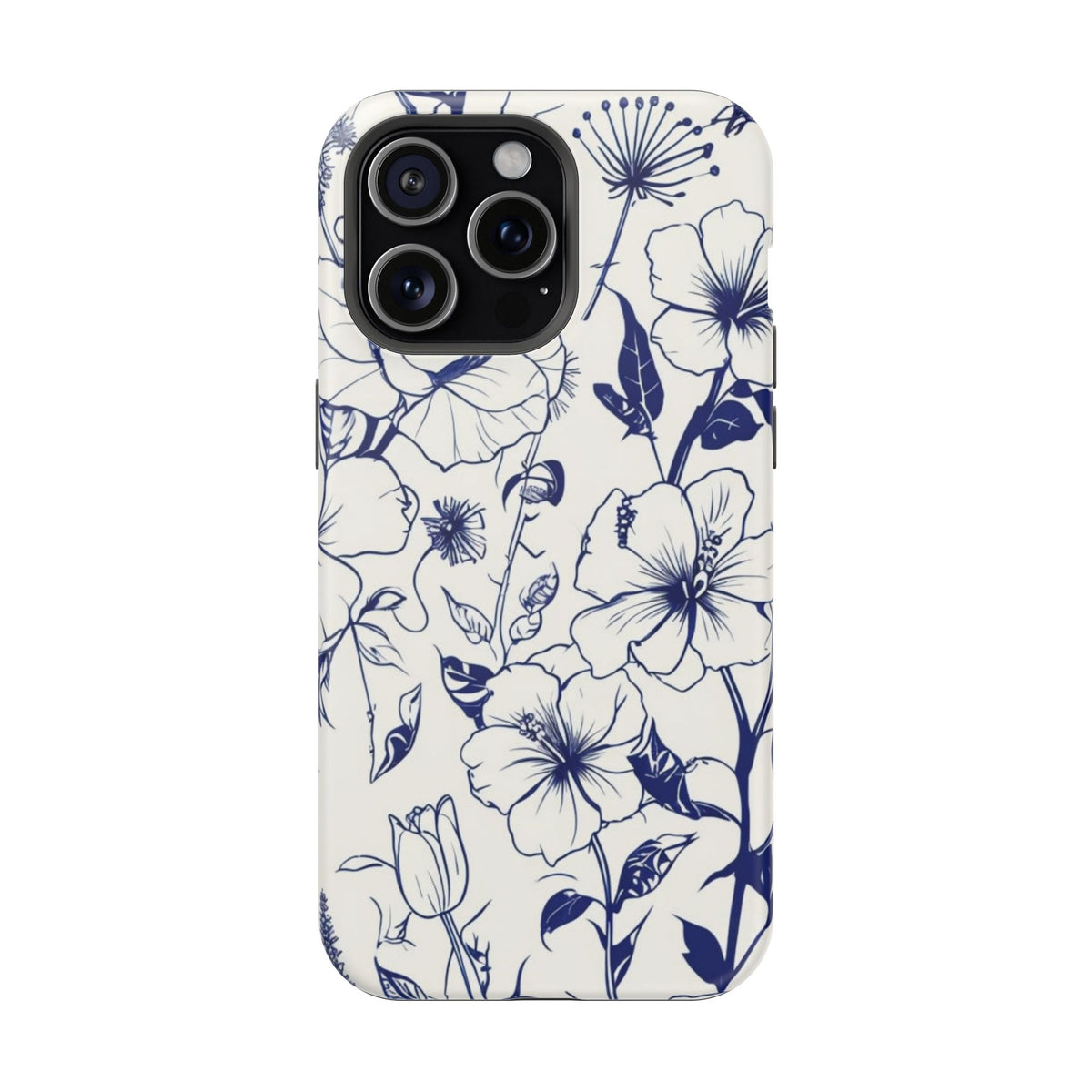 Floral Sketch Magnetic Phone Case, alternate view