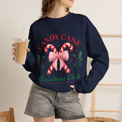 Candy Cane Christmas Club Crewneck Sweatshirt